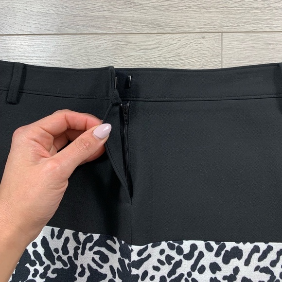 Tibi Black & White Trouser Mini Skirt - Picture 3 of 9